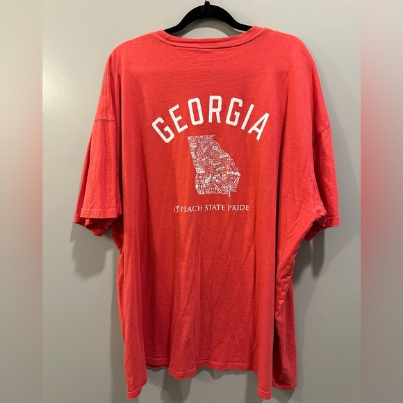 Peach State Pride Short Sleeve Pocket Logo Tee Size XXL Red - Picture 2 of 5